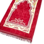 Premium Maroon Velvet Quilted Janamaz