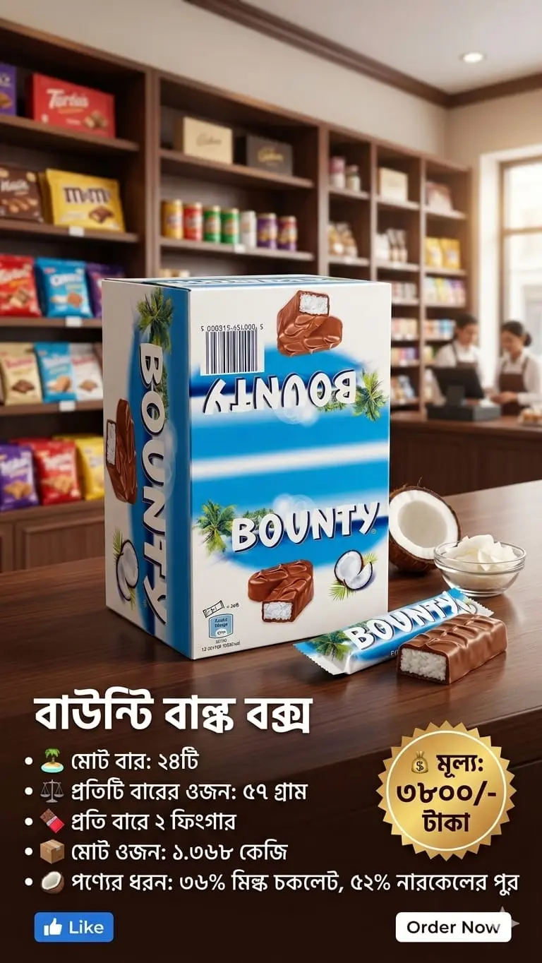 WhatsApp Image 2026-05-10 at 7.15.02 PM (1) বাউন্টি চকোলেট বাল্ক বক্স (Bounty Chocolate Bulk Box) – ২৪টি বার - Image 1