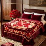 ZERO Premium Blanket - The Royal Maroon Rose Blanket